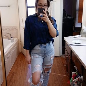 Simply Vera Wang plaid shirt